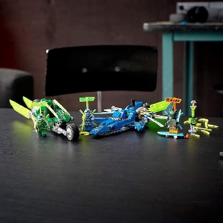 Đồ chơi lắp ráp Lego Ninjago Xe Đua Tốc Độ Của Jay Và Lloyd 71709