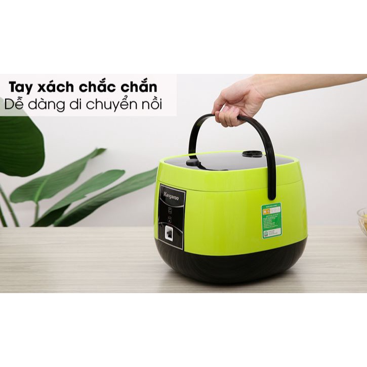 Nồi cơm điện nắp gài Kangaroo KG22R1 2.2 lít chính hãng trưng bày-Dung tích 2.2 lít, Số người ăn Trên 6 người - 700 W