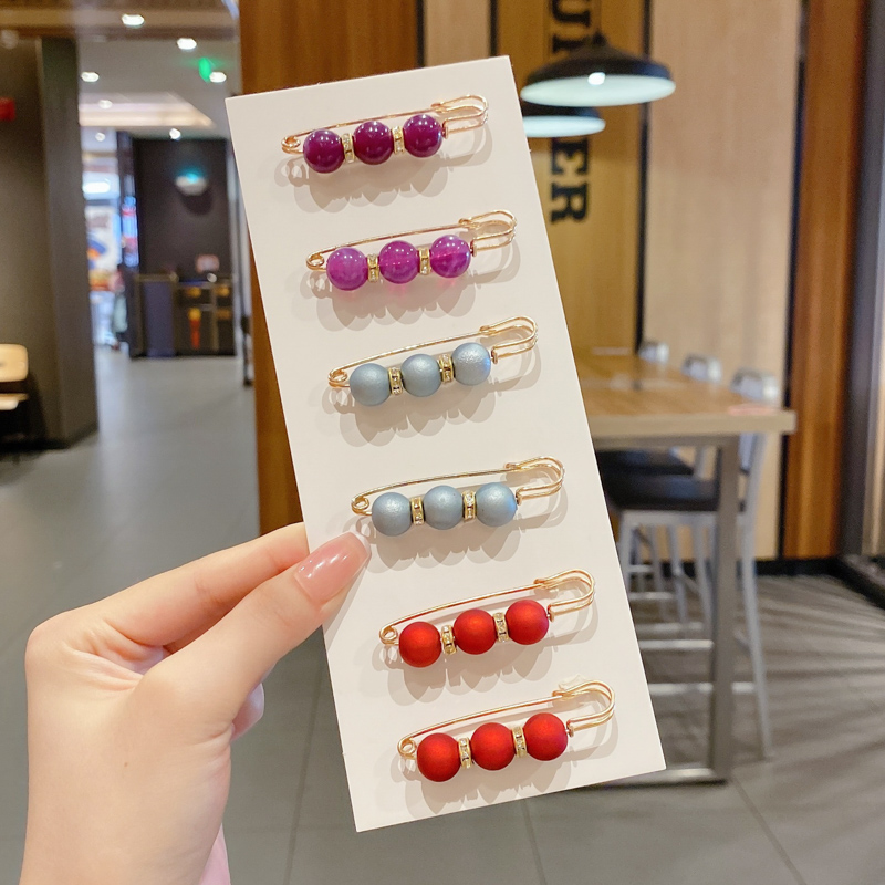 Bộ ghim băng cài áo thu gọn lưng quần đính hạt ngọc trai nhân tạo thanh lịch tiện lợi