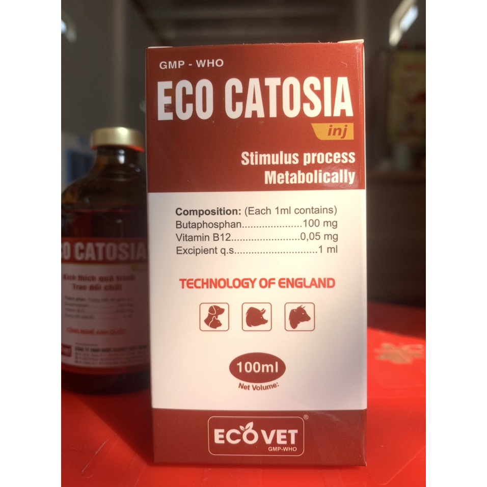 ECO CATOSIA inj 100ml Kích Thích Quá Trình Trao Đổi Chất. Catosal Chống Còi, Tăng Đề Kháng, Bại Liệt, Co Giật, Stress...