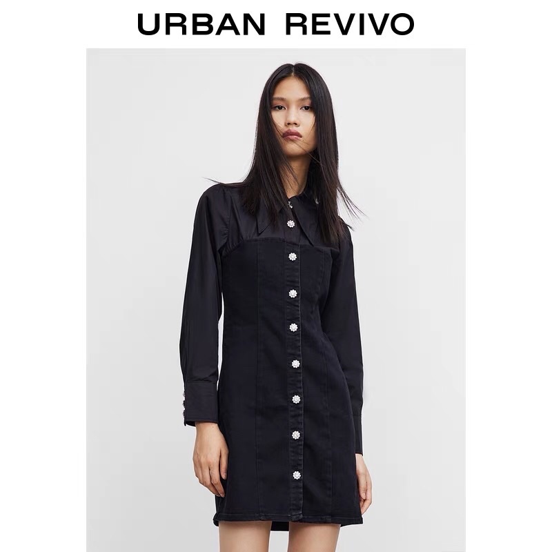 Đầm jeans đen Urban Revivo