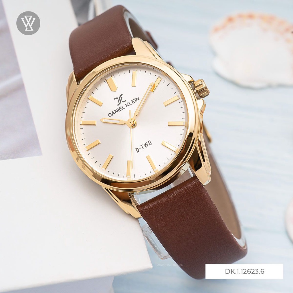 Đồng Hồ Quartz Nữ Daniel Klein WATCHSTORE DK.1.12623.6 Mặt Kính Khoáng 33mm, Dây Da, Vỏ Thép Không Gỉ