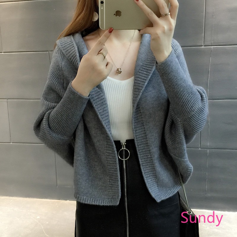 Áo Khoác Cardigan Tay Dài Có Nón Thời Trang Mùa Thu Cho Nữ | BigBuy360 - bigbuy360.vn