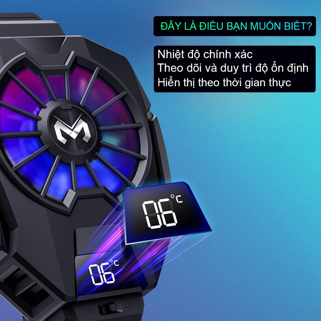 Quạt tản nhiệt điện thoại gaming sò lạnh, giúp chơi mượt  Sidotech Memo DL05/DL06/DL02/FL01/FL05/FL06 chơi PUBG FF ROS