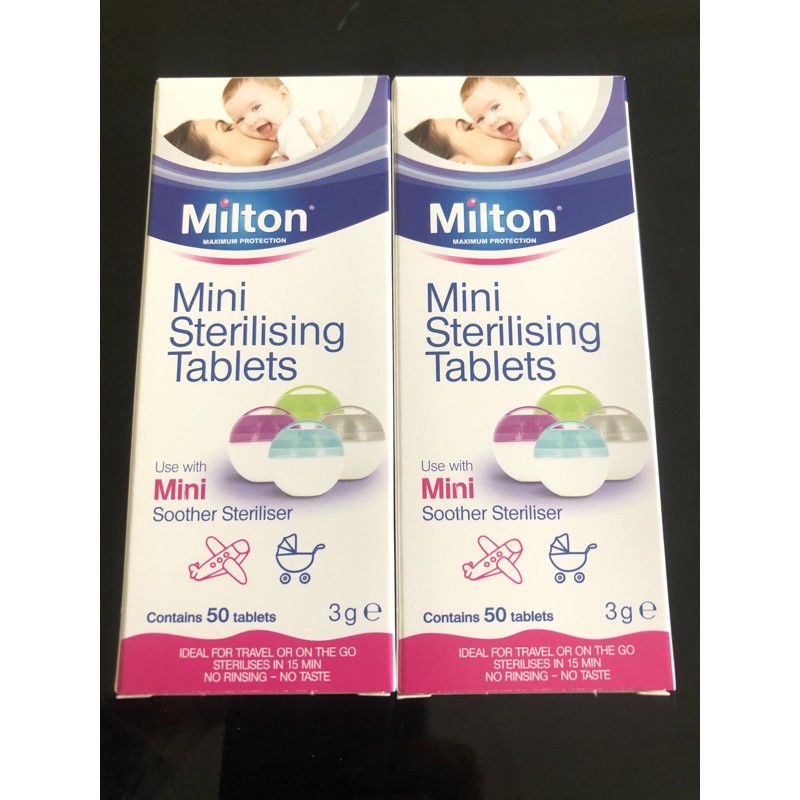 Hộp 50 viên tiệt trùng Milton 💖Date 2023💖 Viên tiệt trùng dùng cho cốc nguyệt san, bình sữa và núm ti