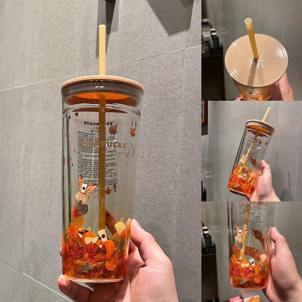 Cốc Uống Nước Starbucks Di Động Kèm Ống Hút Chịu Nhiệt Cao Chống Rơi Tiện Dụng Cho Nam Và Nữ