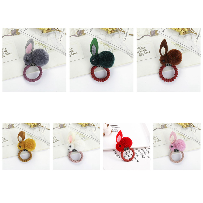 Dây buộc tóc phối hình chú thỏ thời trang