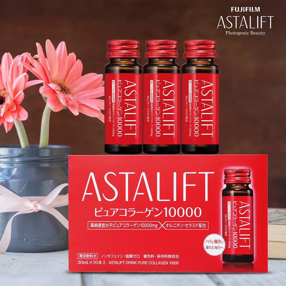 Nước Uống Astalift Bổ Sung Collagen Drink Pure Collagen 10000 (10 Lọ x 30ml)