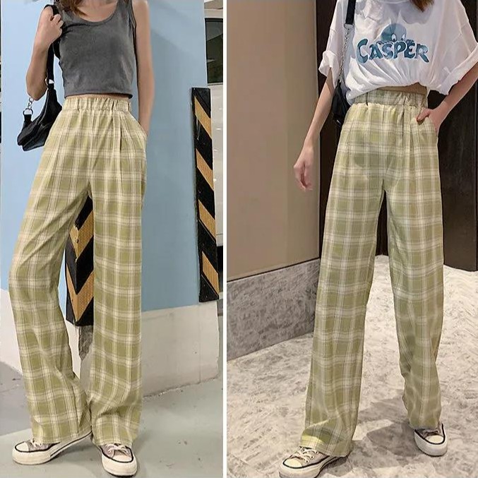 Korean Style Checkered Shorts Wide-legged for Women | BigBuy360 - bigbuy360.vn