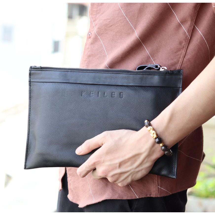 Clutch Nam Da Bò Thật, Ví Nam Cầm Tay