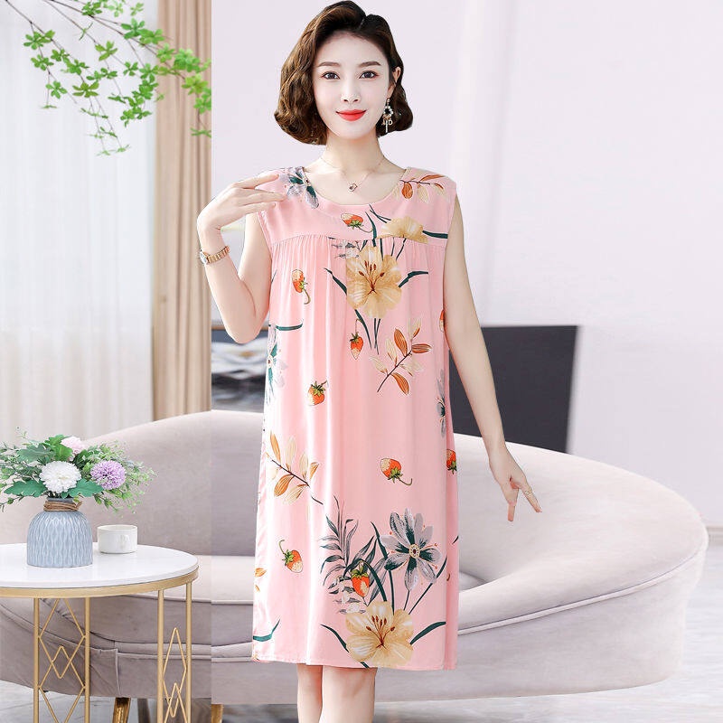 Đồ ngủ Cotton Không Tay Thời Trang Mùa Hè Cho Nữ