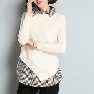 Áo Len cổ sơ mi