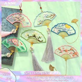 Thêu Handmade/Phụ Kiện/Bộ dụng cụ thẻ đánh dấu sách/móc khóa tự thêu nhiều kiểu dáng xinh xắn phong cách Trung Quốc