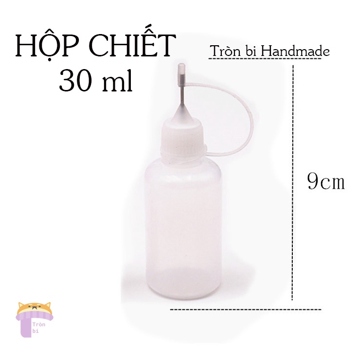 Chai chiết keo sữa, dung dịch làm mềm đất sét 10ml, 30ml CÓ NẮP ĐẬY