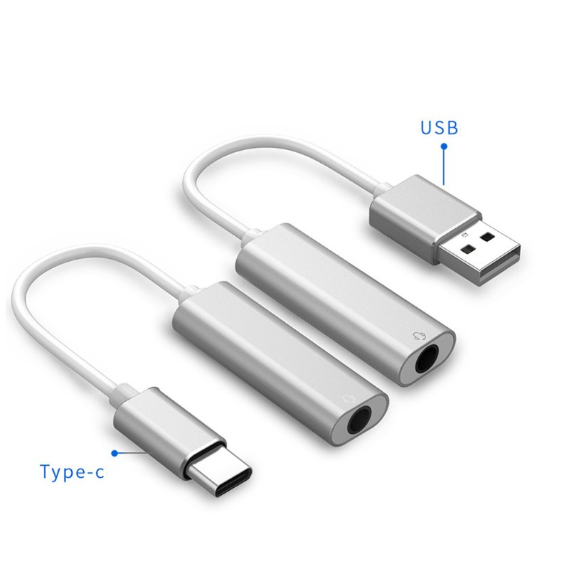 btsg USB type-C To 3.5 mm Stereo Jack Headset Audio Adapter Cable External Sound Card Jack