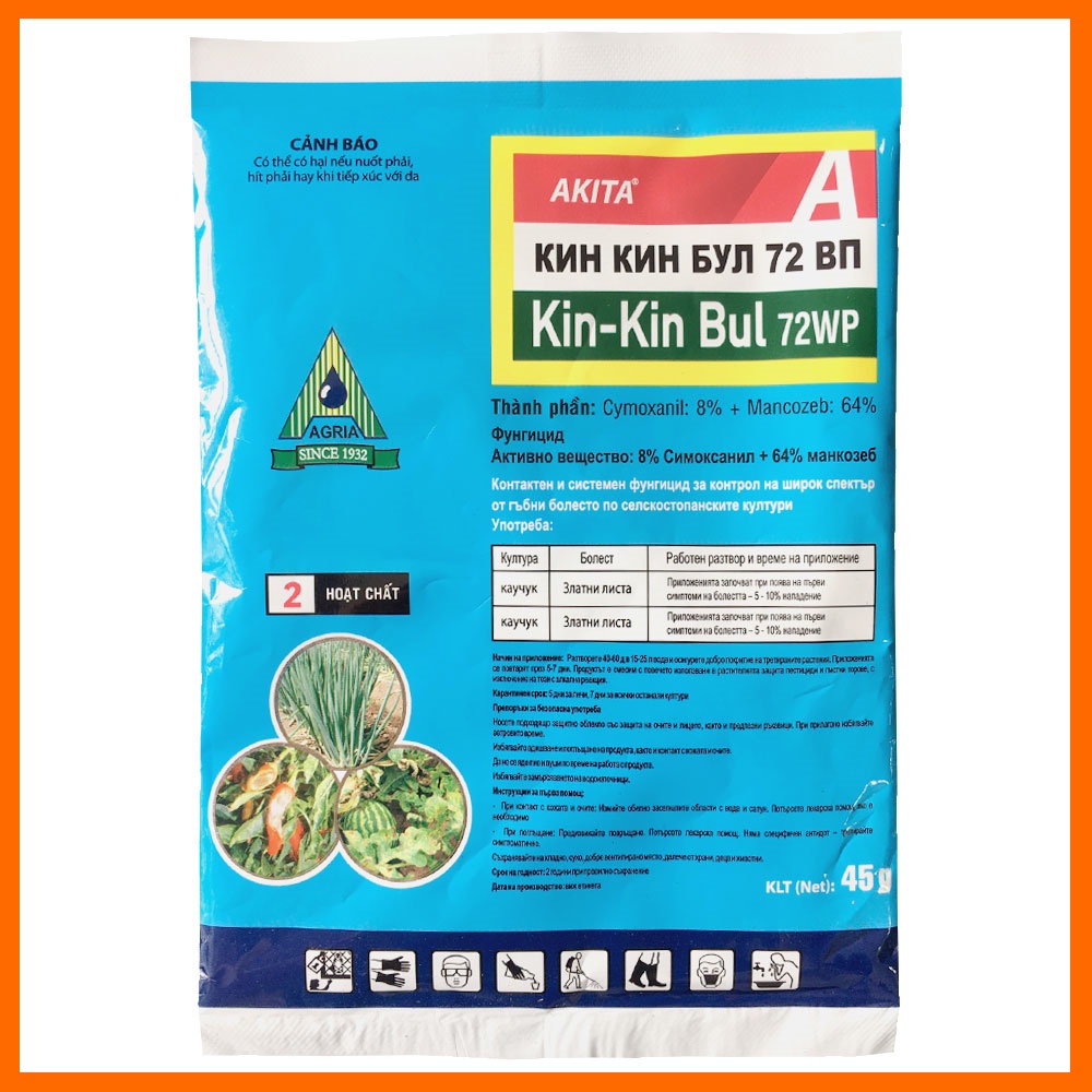 Kin Kin Bul 72WP, Thuốc Mancozeb xanh kinkinbul 72WP, Chuyên Thối Nhũn Phòng Trừ Vàng Lá, Rỉ Sắt