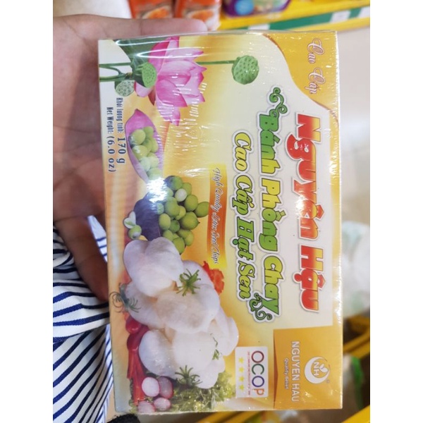 Bánh Phồng tôm chay hạt sen ( chay mặn đều dùng được)