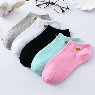 Set 5 đôi tất ngắn cổ hình tim