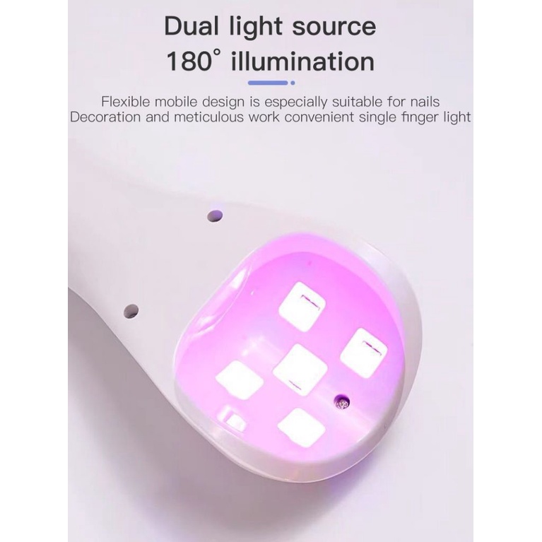 Đèn Led UV tia cực tím 18W pin sạc hong khô sơn móng tay
