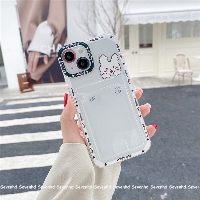 Ốp Điện Thoại Mềm Trong Suốt Có Ngăn Đựng Thẻ Cho iPhone 14 13 12 11 Pro Max X XR Xs Max 8 7 6 6s Plus SE 2020