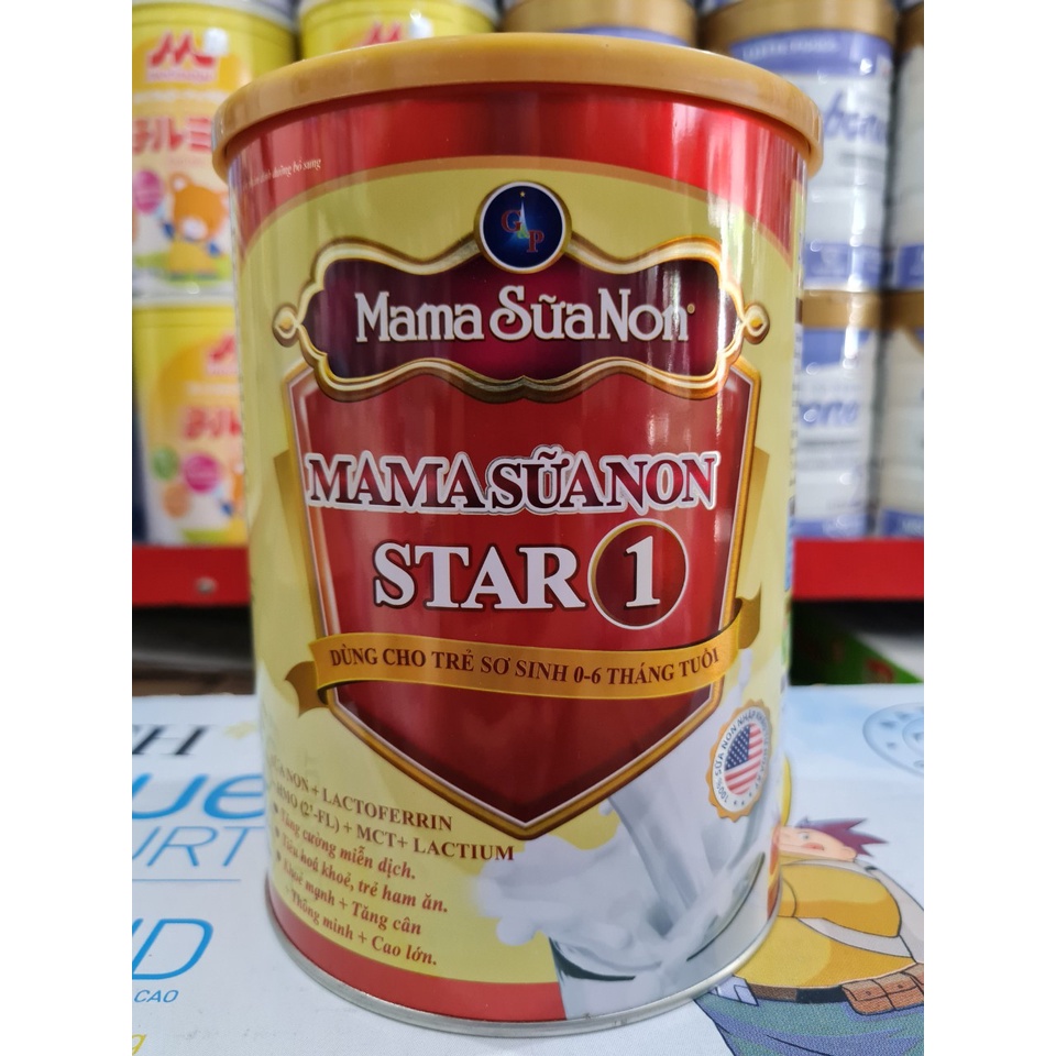Mama Sữa Non Star 1, Star 2, Star 3 Lon 800g  Mama