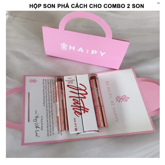 Son Kem Lì Hapy Siêu Lì Kháng Kháng Nước Không Trôi - Son Happy Matte Lipcream