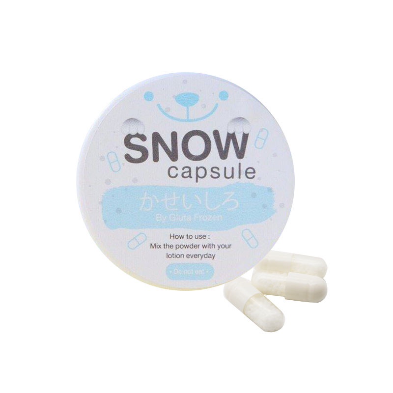 TRỘN VÀO KEM BODY - VIÊN KÍCH TRẮNG DA SNOW CAPSULE BY GLUTA FROZEN THÁI LAN CHÍNH HÃNG - 9090