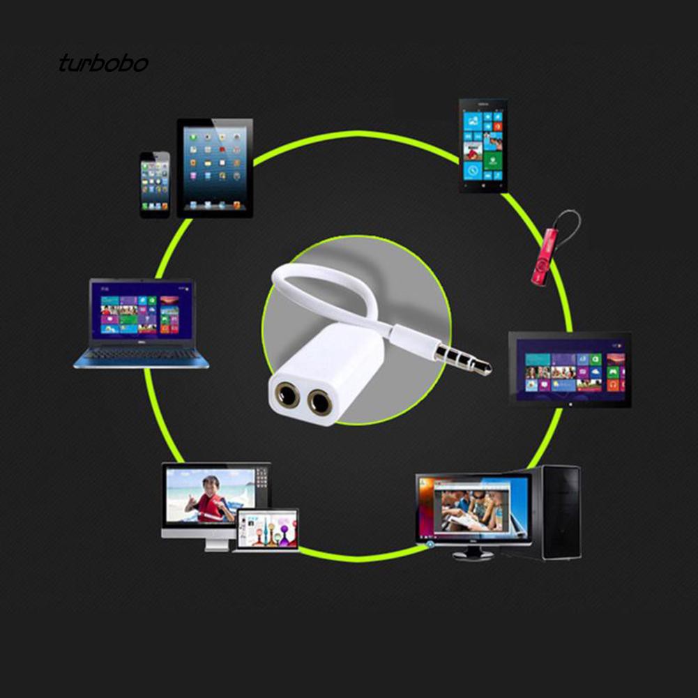 Dây Cáp Chia Âm Thanh Từ Giắc Cắm 3.5mm Sang Cổng Cắm Kép Cho Điện Thoại Tiện Dụng Cao Cấp