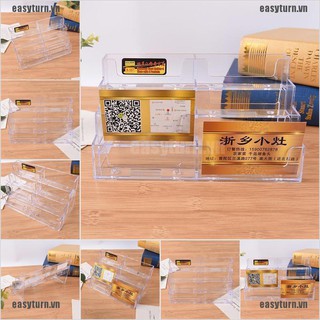 Kệ trong suốt 8 ngăn đựng danh thiếp để bàn bằng acrylic