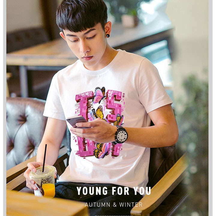 Áo phông tay lỡ unisex DHL thun nam nữ form rộng oversize phong cách ulzzang tee basic
