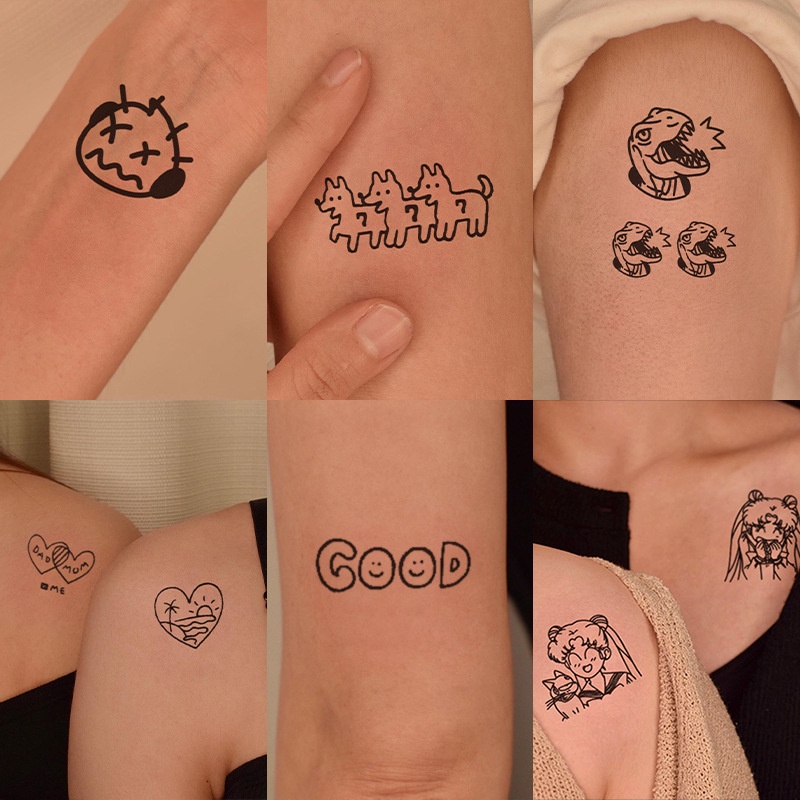 Bộ 30 hình xăm dán tạm thời unisex chống thấm nước có thể kéo dài đến 15 ngày JIAMIN Magic Tattoo