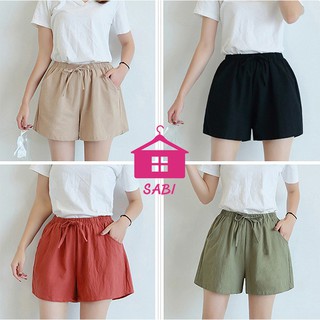 Quần đùi đũi 💖FRRESHIP💖Quần short nữ freesize vải cạp chun ống rộng