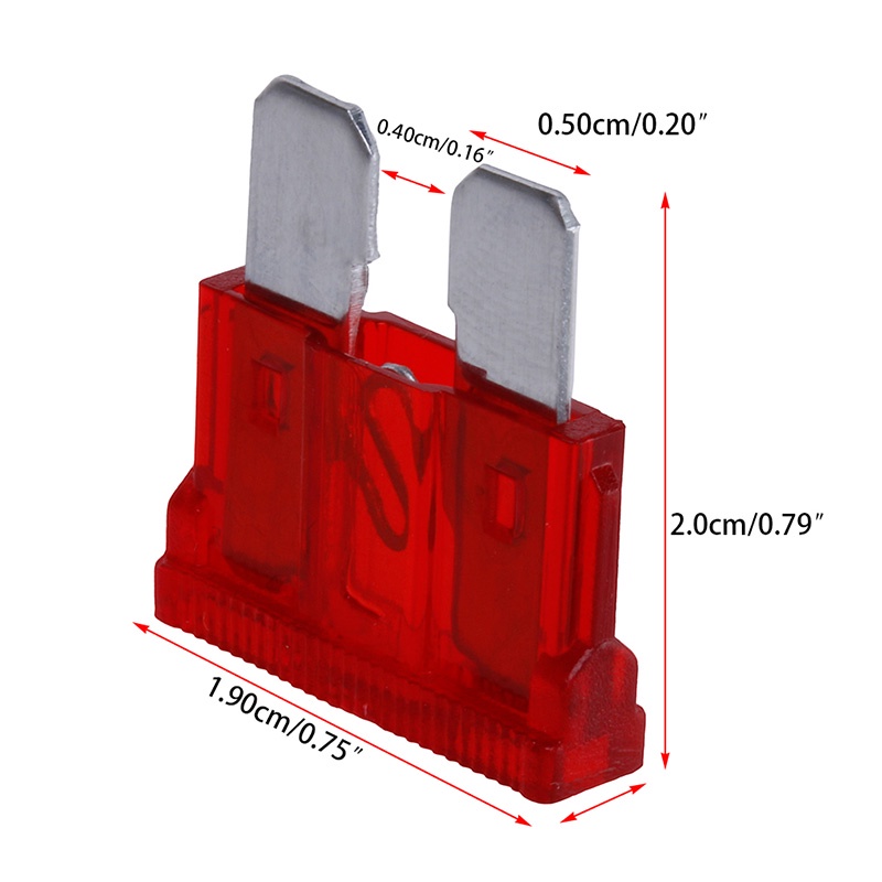 Set 10 cầu chì 10AMP 10A chuyên dụng cho xe máy/xe hơi