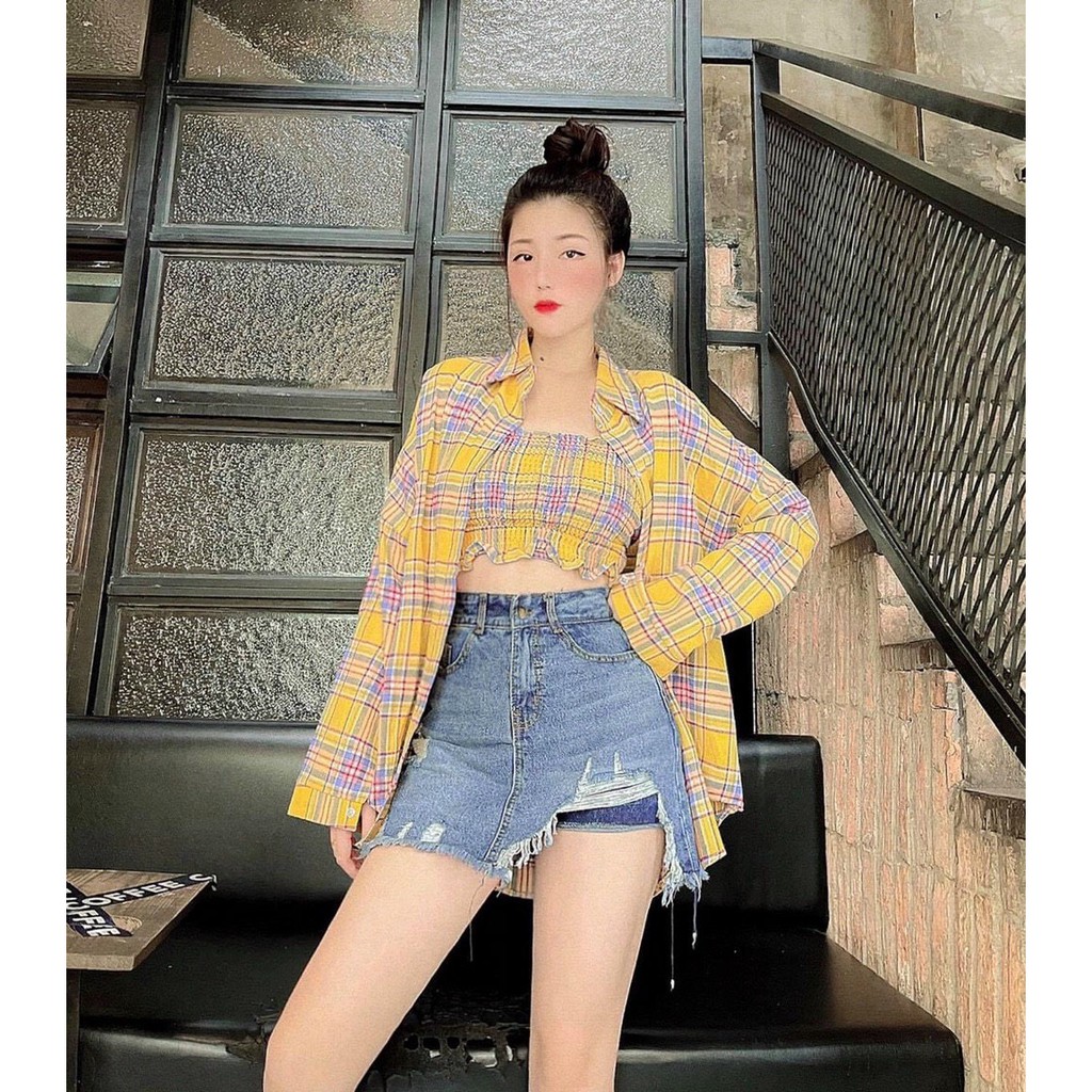 Chân váy jean tua rua (hình thật)- chân váy jean rách ngọc huyền - CAROTSHOP | BigBuy360 - bigbuy360.vn