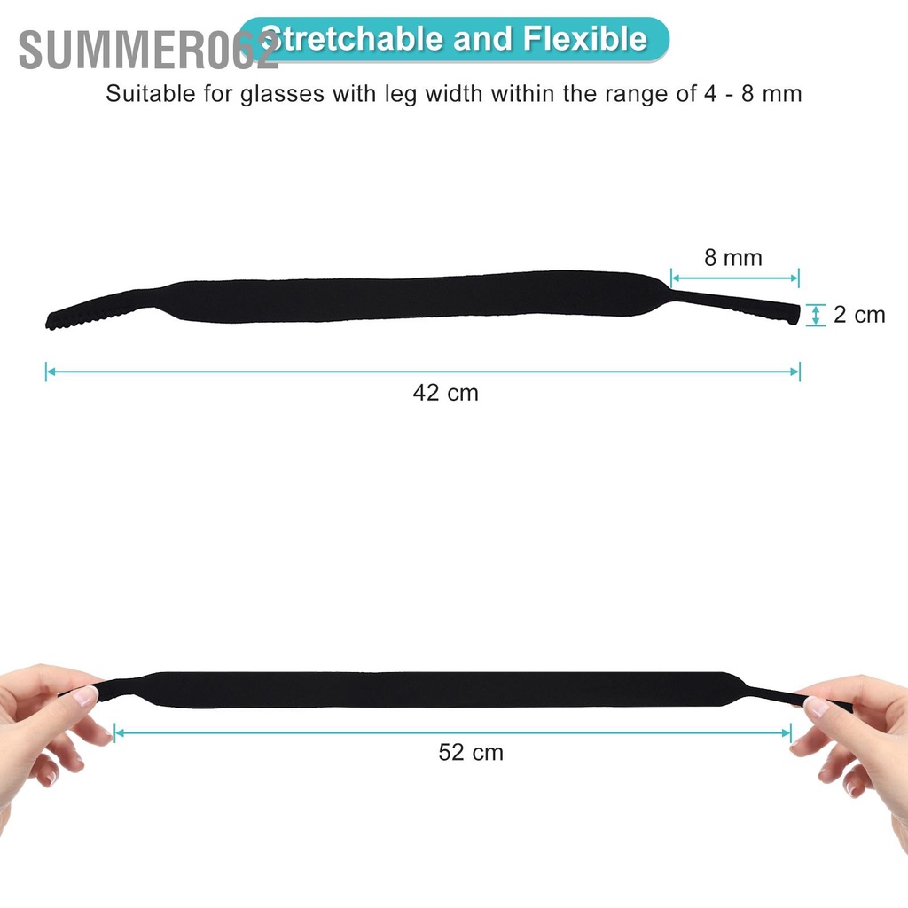 Summer062 5 cái Kính thể thao Dây đeo cổ đàn hồi giữ dây Chủ Chuỗi buộc cho mắt