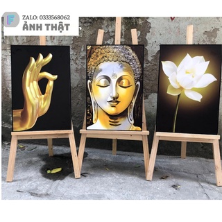 (Có ẢNH THẬT) Tranh Treo Tường Canvas, Tranh Decor Phòng ngủ, phòng khách,bàn thờ⚡FREE SHIP⚡ Bộ 3 phật giáo đẹp, giá rẻ