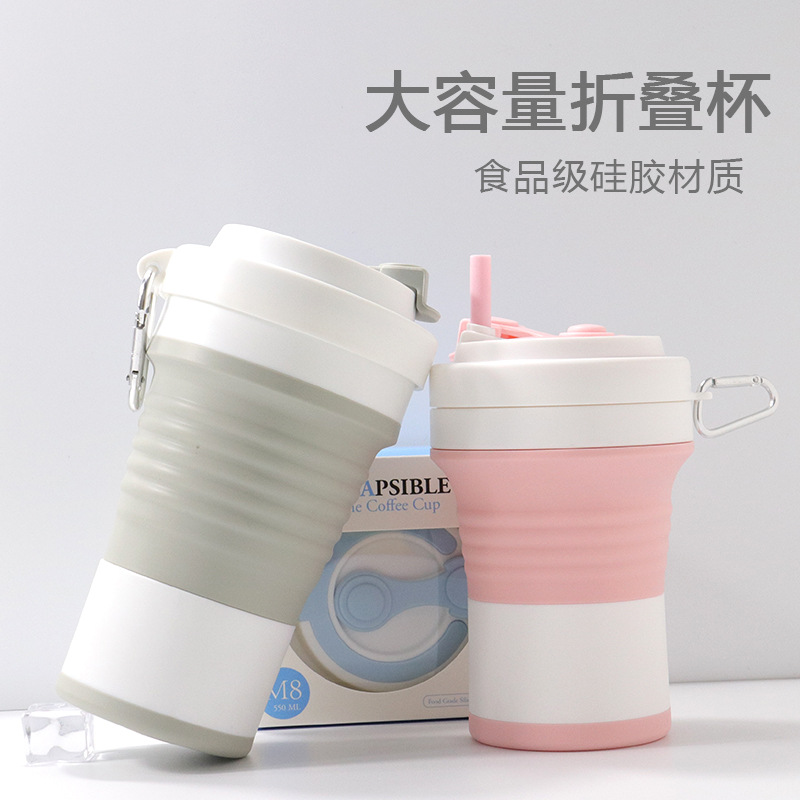 Cốc Nước Silicon Gấp Gọn Tiện Lợi Cho Dã Ngoại 750ml | BigBuy360 - bigbuy360.vn