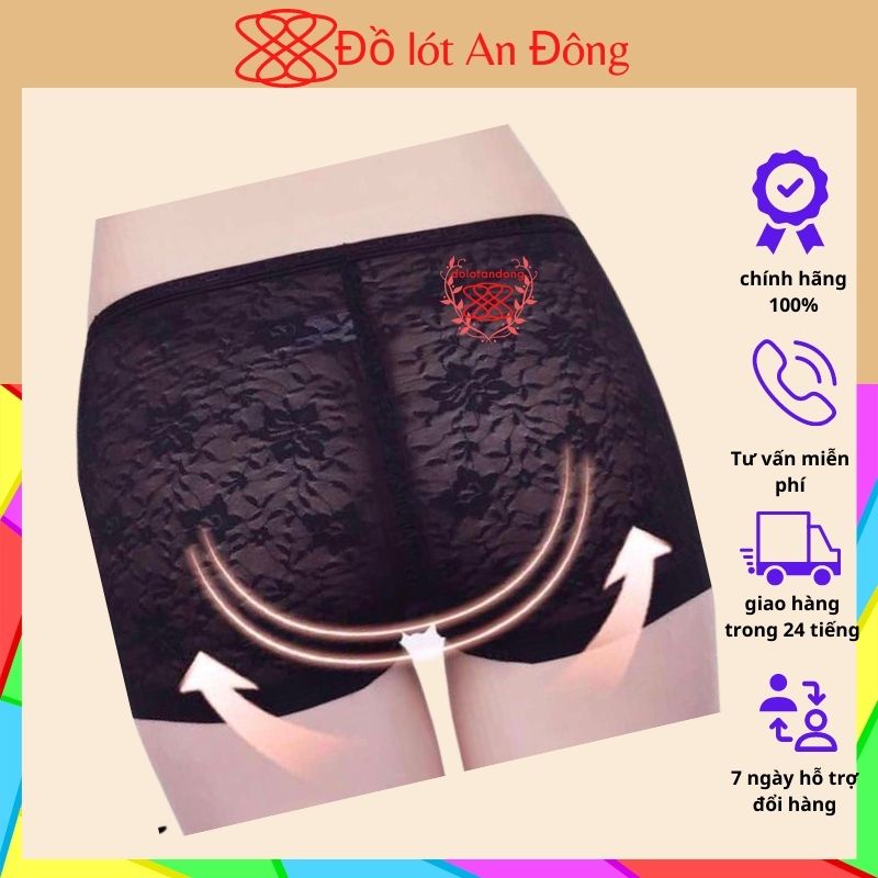 Quần lót nữ cao cấp nâng mông ôm bụng, Quần chíp nữ ren cạp cao, , size M L XL, đồ lót An Đông, QYODO