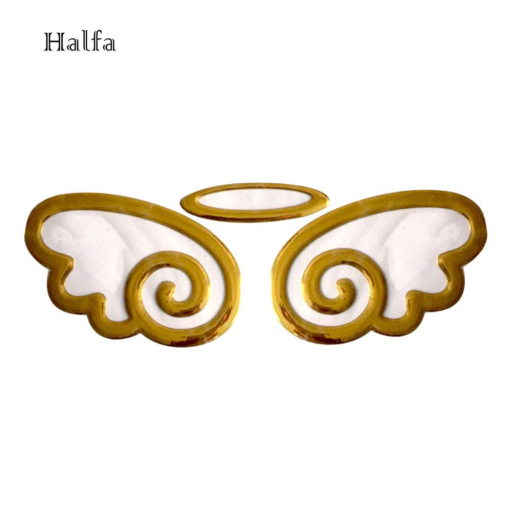 HL☆Car Styling Lovely 3D Angel Wings Sticker Vehicle Body Logo Decal Decoration