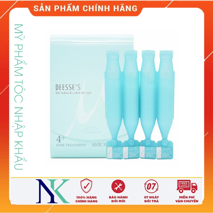 KEM DƯỠNG COLLAGEN SUÔN MƯỢT DƯỠNG PHỤC HỒI TÓC HƯ DÙNG TẠI NHÀ MILBON DEESSE'S 4+ 9G X 4