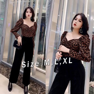 Jumpsuit nữ Dài Ống Suông Phối Beo Xinh Xắn J1039