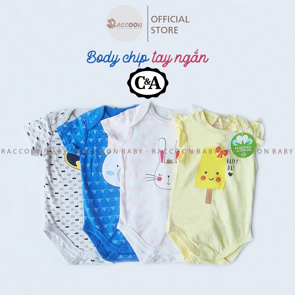 Áo tay ngắn body chip bé trai bé gái Baby Club C&amp;A (3-18m)