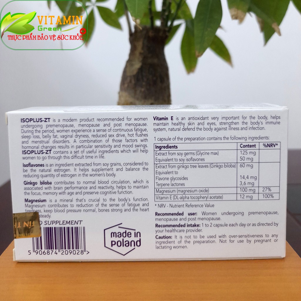 ISOPLUS-ZT BỔ SUNG NỘI TIẾT TỐ, TĂNG CƯỜNG SINH LÝ NỮ | NHẬP KHẨU CHÍNH HÃNG BALAN | BigBuy360 - bigbuy360.vn