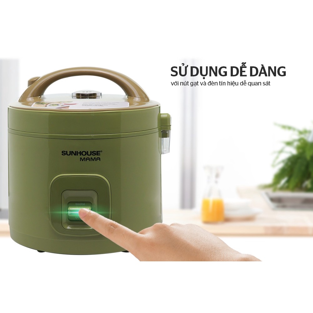 Nồi cơm điện 1.8L Sunhouse Mama SHD8665G- Hàng chính hãng ,bảo hành 24 tháng