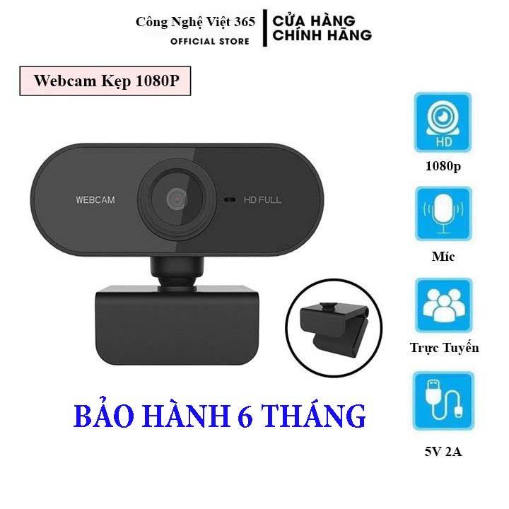 Webcam cho Máy tính , Laptop Tích Hợp Míc , Hỗ Trợ Học Trực Tuyến, Để Bàn , Họp Online qua Zoom - Bảo hành 6 Tháng