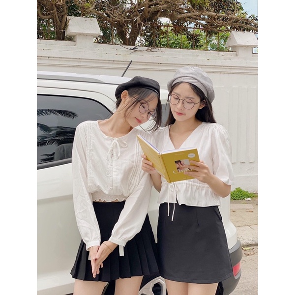 DOB - Áo lụa phối dây eo Snow