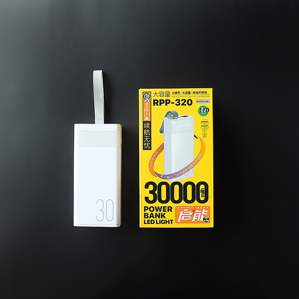 Sạc Dự Phòng 30000mAh Sạc Nhanh 22.5W Sạc Cùng Lúc 3 Thiết Bị Remax Việt Nam RPP-320- Bảo Hành 12 Tháng
