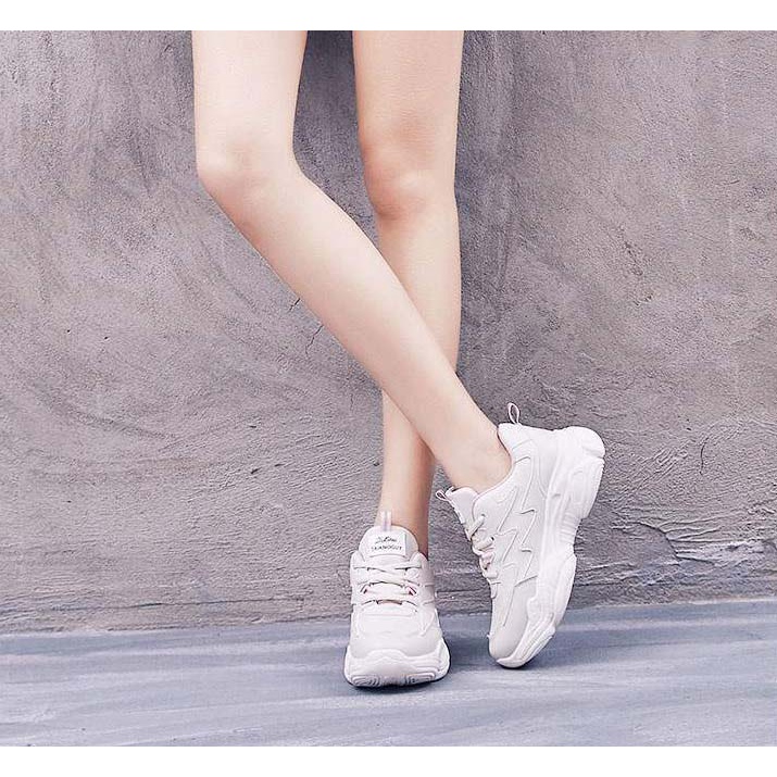 [SIÊU SALE] Giày sneaker nữ cao cấp SF-07 (Be hồng)