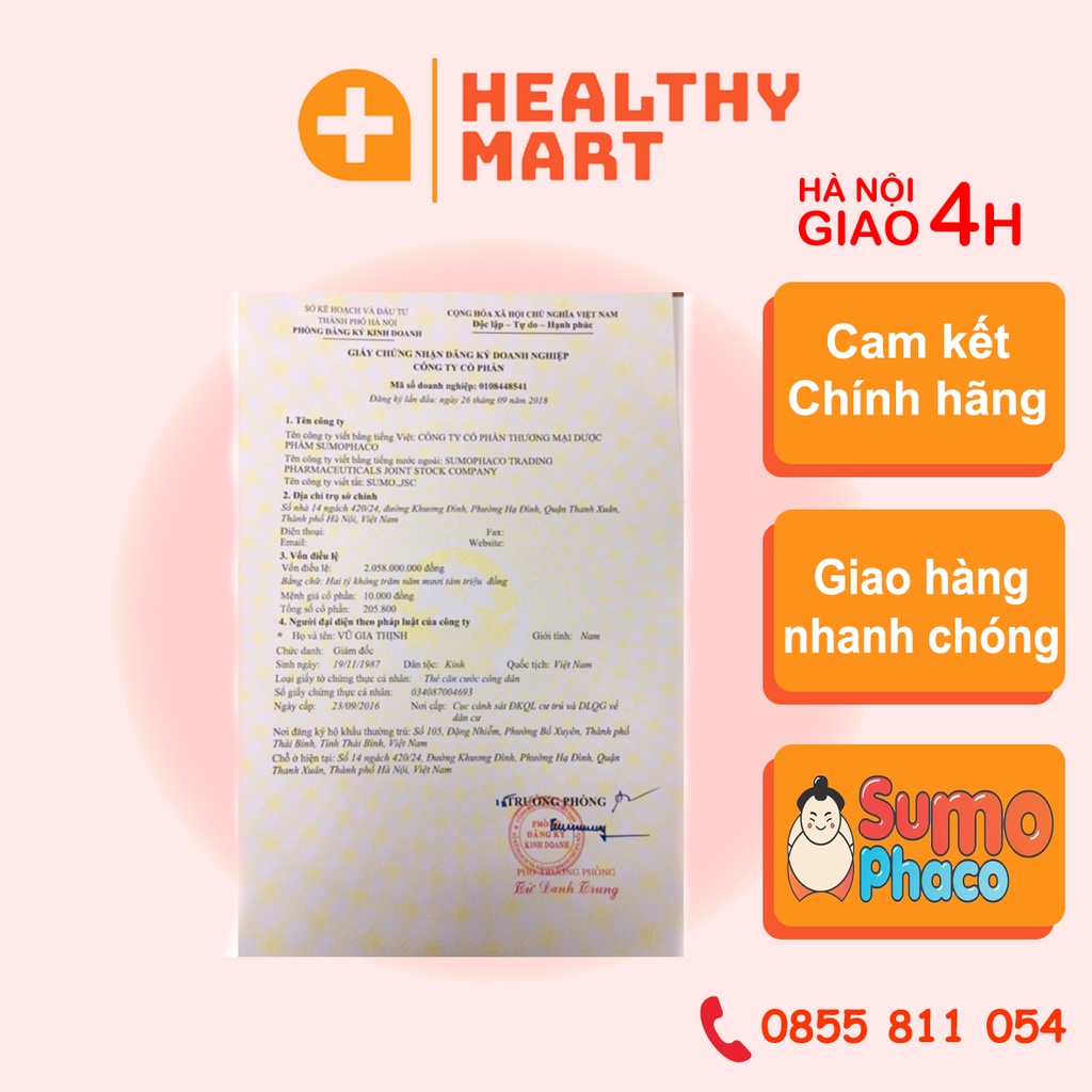✔️️️Lacto SumoGold - Men tiêu hóa cốm cho trẻ - Giảm đi ngoài, khó tiêu, đầy bụng H20g