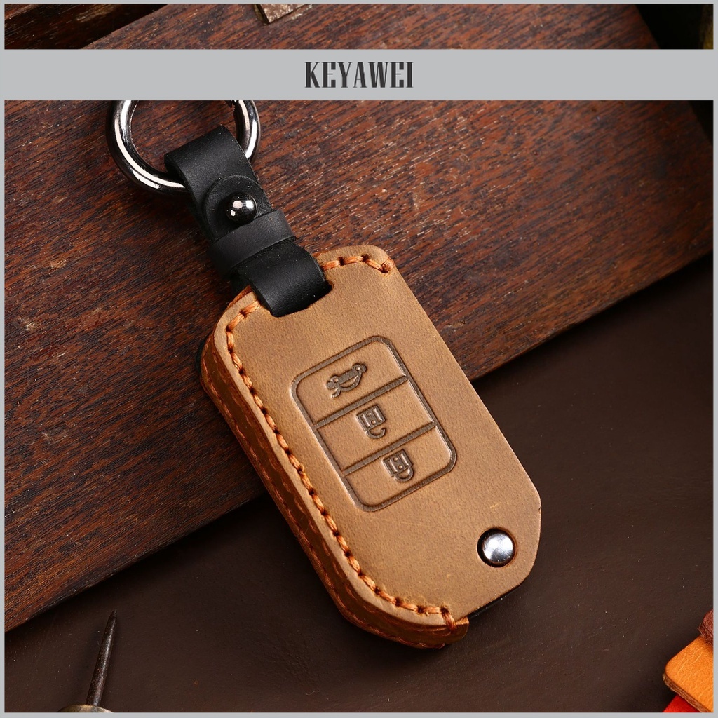 Bao Da Bọc Chìa Khóa Gập Oto Honda Khóa Gập KEYAWEI Đẳng Cấp Sang Trọng Đồ Da Thủ Cồng KHDG